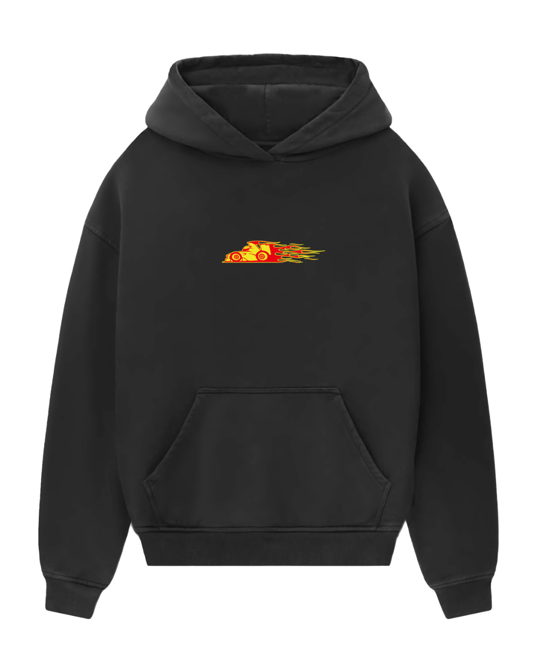 FLAME HOODIE - VINTAGE BLACK