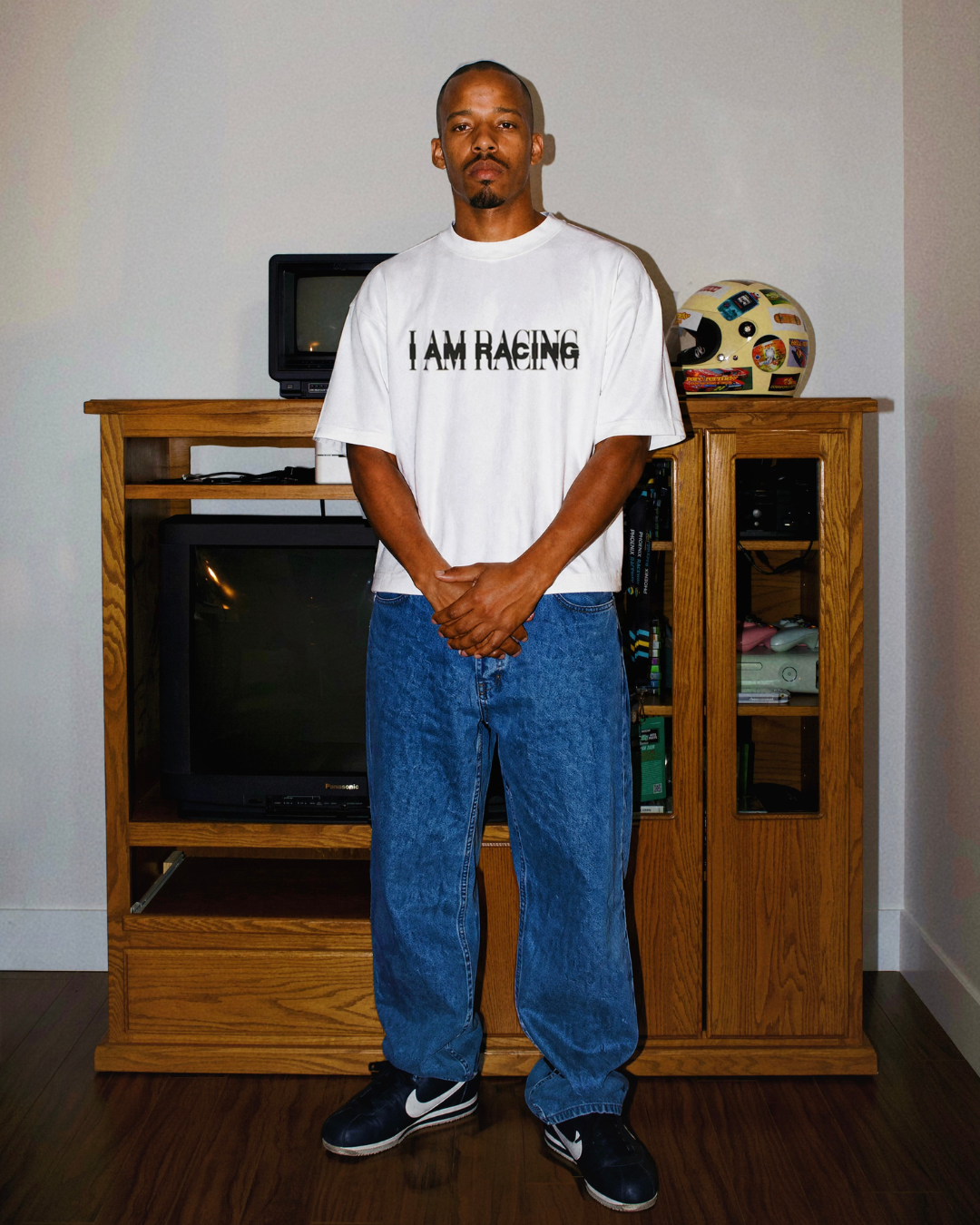 I AM RACING TEE WHITE