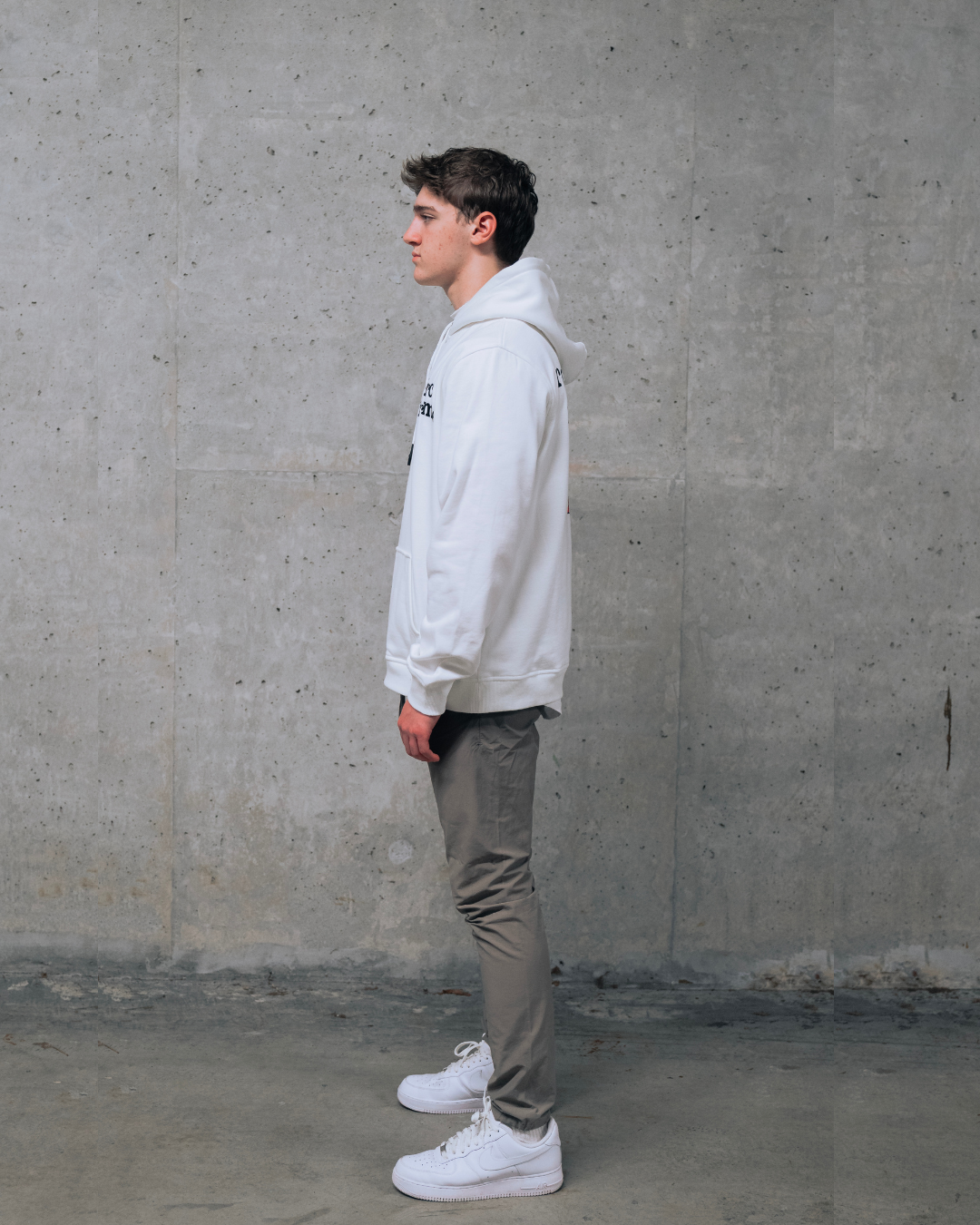 ROUND AND ROUND, IN CIRCLES HOODIE WHITE