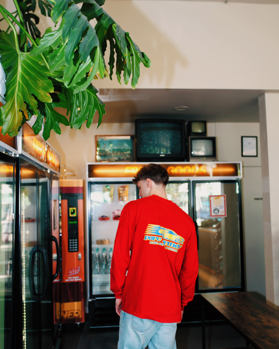 SHOP TEE LONG SLEEVE RED